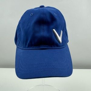 Callaway Golf Hat‎ Cap Strapback Blue White Embroidered Tek Flex