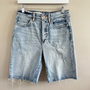 Anthropologie PILCRO Denim Shorts Bermuda‎ Jorts Light Wash Size 26