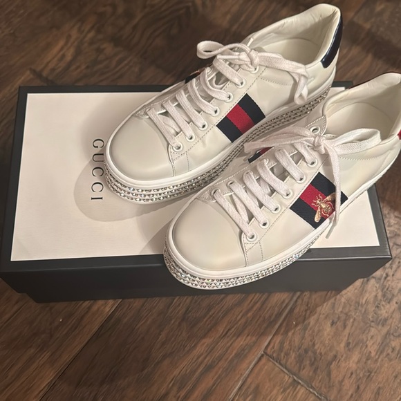 Gucci Ace 'Crystal' Sneakers - Picture 1 of 5