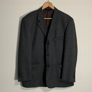 Pronto Uomo Couture 100% Wool Blazer Navy/Grey Size 44 Short