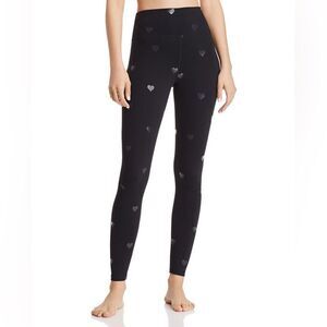 Spiritual Gangster Heart Foil Leggings Black Small