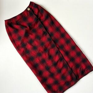 Ralph Lauren 100% Wool Plaid Skirt 4