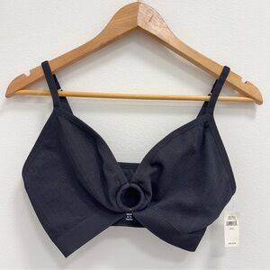 NWT Aerie Ring Detail Black Bra Womens XL