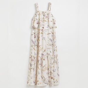 H&M Mama Floral Flounce Trimmed Nursing Dress Medium