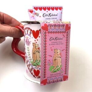 Cath Kidston With Love ceramic mug & a hand cream duo NEW meerkat