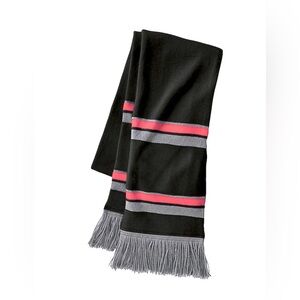 Holloway Black Knit Scarf with Pockets