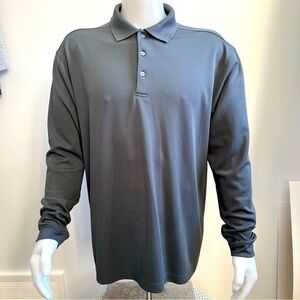 PGA Tour Long Sleeved Henley Polo Shirt