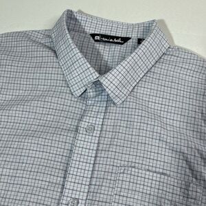 Travis Mathew Blue Plaid Men's XL Short Sleeve Shirt‎