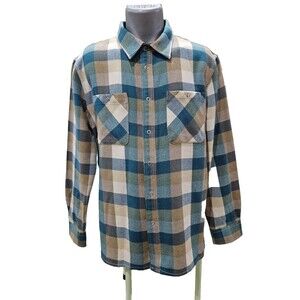 Scandia Woods Jacket Men's Brown & Green Check Shirt Jacket Shacket With Pockets