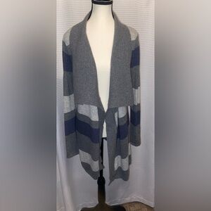 Women’s‎ Kenar gray navy blue soft Angora Rabbit hair blend Cardigan size medium