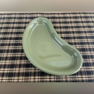 Fiestaware Crescent Kidney Side Plate Green Hard To  Find Ceramic USA #0112