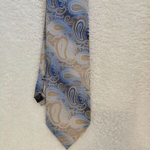 NWT Pronto-Uomo Silk Blue Paisley Tie