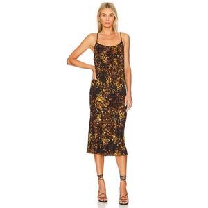 Rails Ami Midi Pleated Dress in Tortoise Shell