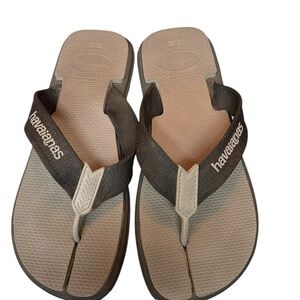 Havaianas Men's Urban Style Masculino Flip Flops Beige/Brown US Size 10/11