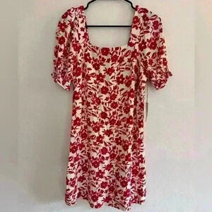 NWT Draper James Puff Sleeve Floral Dress • XS