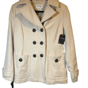 NWT ST JOHNS BAY Size M Cream Peacoat