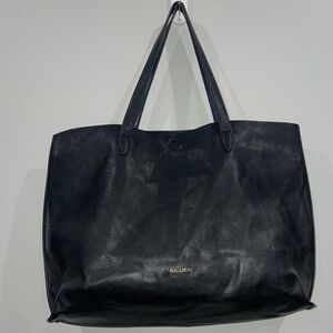 Pull&bear large shopper bag black leather like