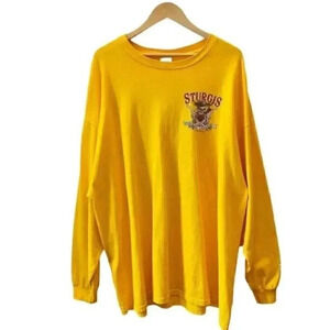 Sturgis 2011 South Dakota Motorcycle Rally Long Sleeve  T-Shirt Yellow 3XL