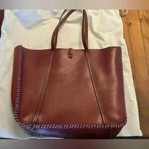 LaContrie Paris Leather shoulder bag/tote. Feuillade Rope piping.  RARE.