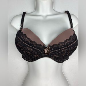 NWOT Adore Me BROWN/BLK Push-up, 38DD *P1047