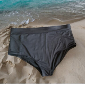 $5$ add on Women's In Every Story high waisted Swim Bottoms 4X Black