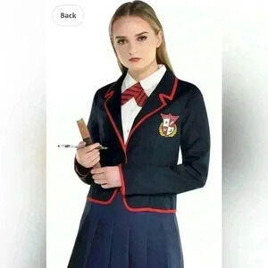 BNWT Preppy Schoolgirl Halloween Costume Kit  for Adults and Tweens One Size