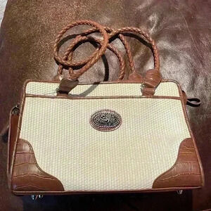 Off white and brown shoulder  bag