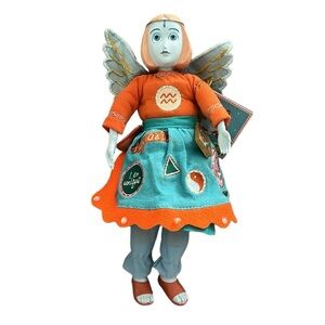 Aquarius Angels of the Zodiac. Posable Doll Figurine January February