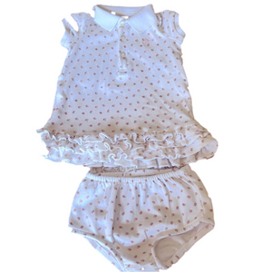 Ralph Lauren Baby Girl 6 Months Polo Cupcake Floral Ruffled Dress Bloomers