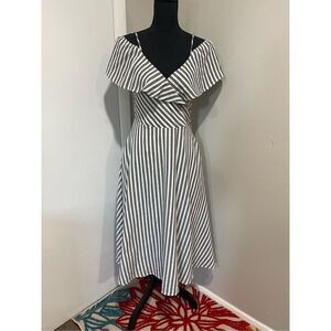 Just Me Off the Shoulders Striped Dress Size M