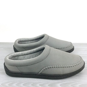 My Pillow My Slippers Womens Size‎ 10 Gray Leather Slippers Cushioned Loafers