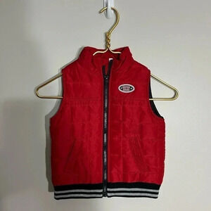 Boys kids headquarters red puffer vest size 2T