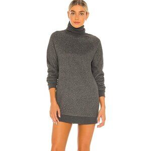 Lovers and Friends Charcoal Dark Gray Turtleneck Sweatshirt Dress Small NWT