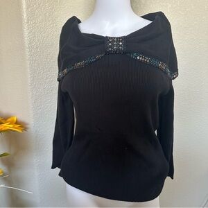 Christine Phillipe Large Top with Beaded Detail