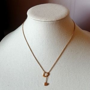 🔵CLEARANCE🔵 1980 Avon Little Miss Captured Heart Gold Chain Neck…