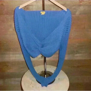 Daisy blue knitted long sleeve top - L