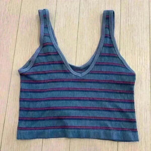 Blue and red UO out from under striped tank top size large!