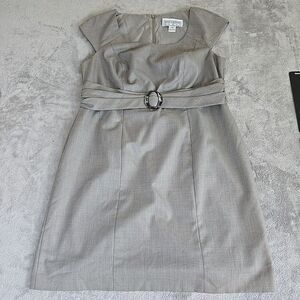 Jessica Howard Dress Womans 16WP Gray A-Line Sleeveless Classicore Workwear