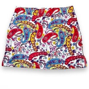 Sport Haley Skort Colorful Paisley Lightweight Tennis Golf Pickleball