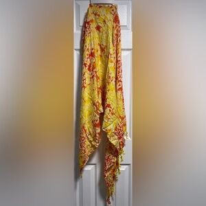 Yellow/Orange Patterned Sarong/Beach Coverup