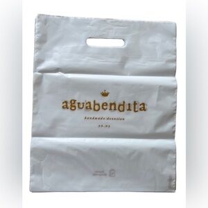 AGUA Bendita Small plastic shopper bag. New.