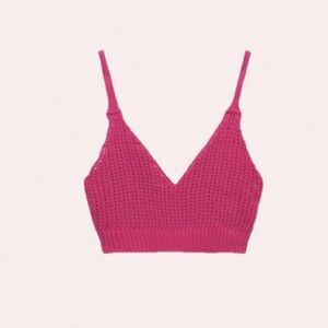 Zara Knitted Tank Top Pink Size Medium NWOT