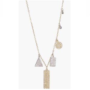 + ADORNIA + Gold Plated Sterling Silver Swarovski Crystal Necklace