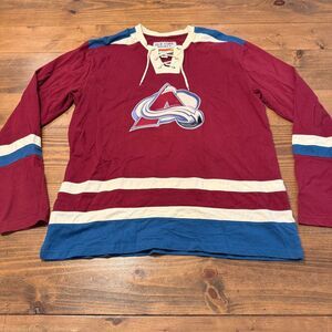 NHL Colorado Avalanche Jersey Patrick Roy 33 Cotton XL Red Blue