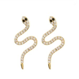 Adornia 14k gold plated crystal studs