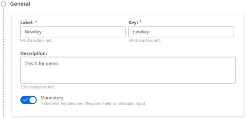 Key General details