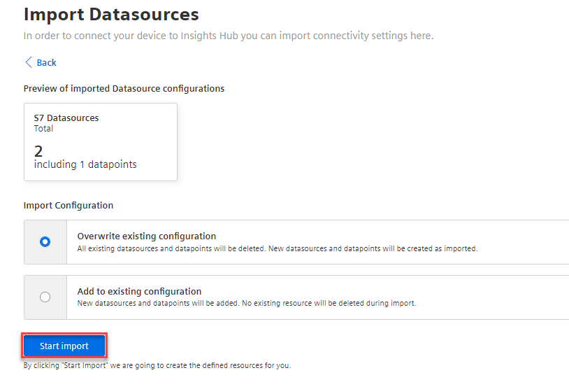 Import datasource 1