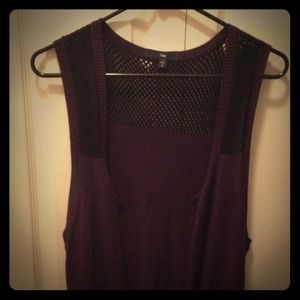 Dark purple with black mesh on back and shoulders