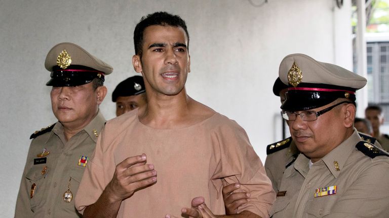 Bahraini footballer Hakeem al-Araibi was wrongly arrested in Thailand following an Interpol red notice. Pic: AP