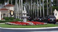 Mr Trump's motorcade seen at the Trump International Golf Course in West Palm Beach in 2019. File pic: AP Photo/Jim Rassol